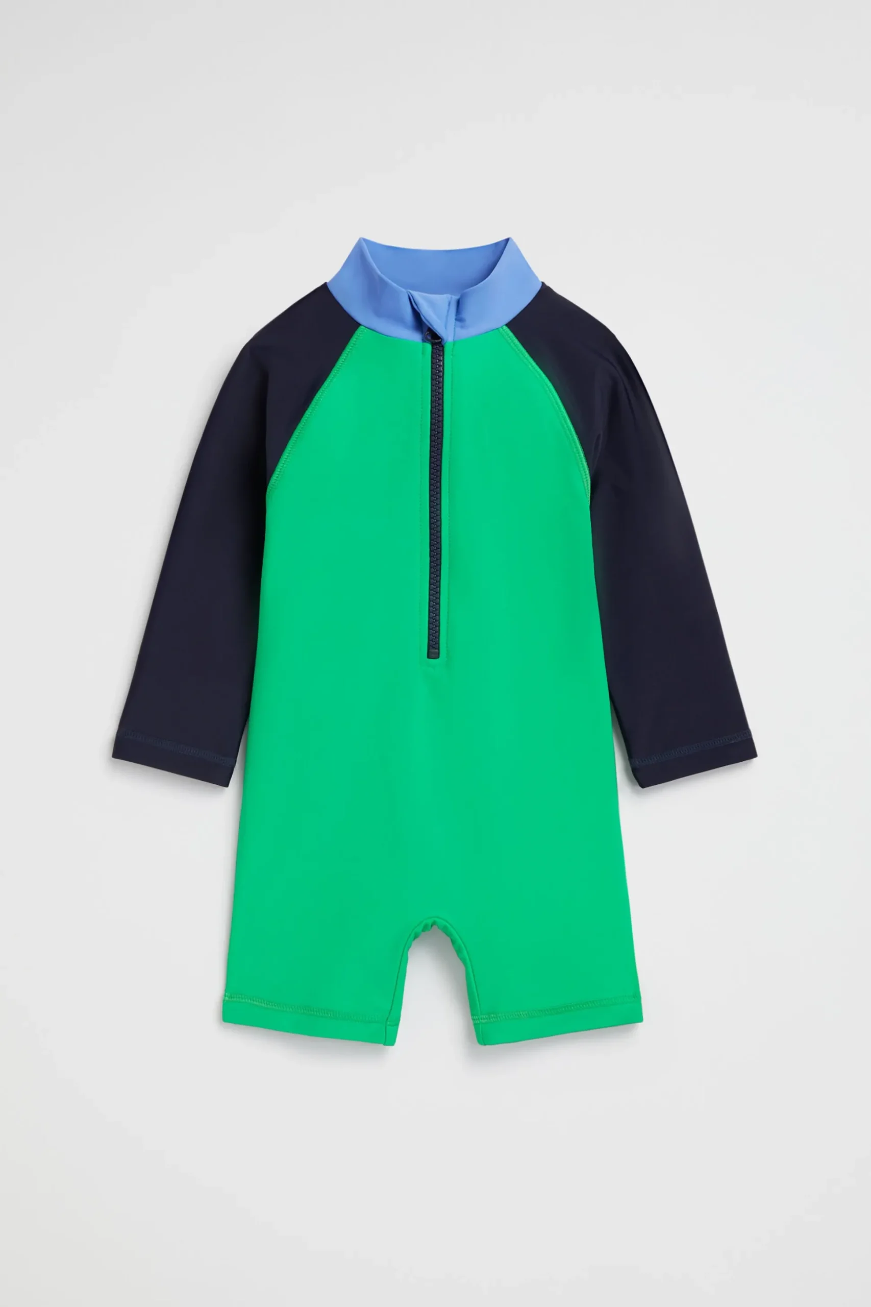 Seed Heritage Swimwear-Colourblock Rashsuit Pea Green