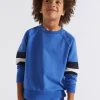 Seed Heritage Knitwear & Sweaters-Colourblock Sweat True Cobalt