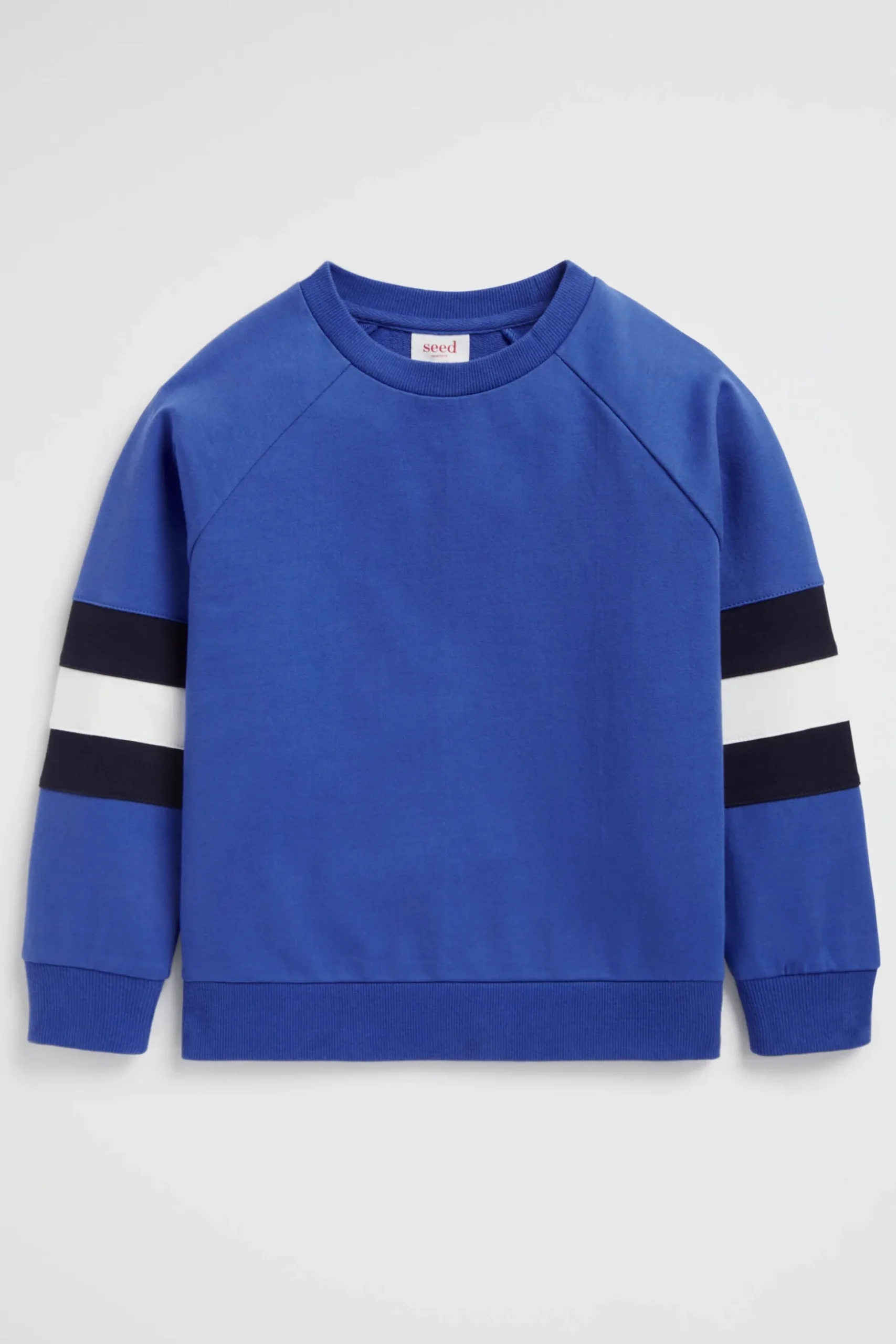 Seed Heritage Knitwear & Sweaters-Colourblock Sweat True Cobalt