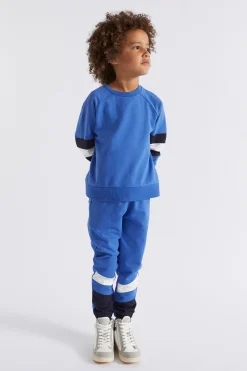Seed Heritage Pants-Colourblock Trackpant True Cobalt