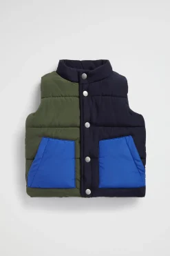 Seed Heritage Jackets & Vests-Colourblock Vest Multi