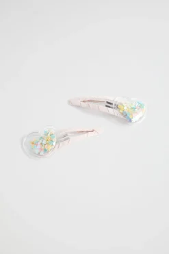 Seed Heritage Hair Accessories-Confetti Heart Shaker Snaps Multi