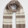 Seed Heritage Scarves & Kaftans-Contrast Stripe Knit Scarf Hazel Multi