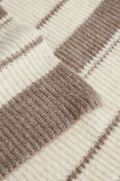 Seed Heritage Scarves & Kaftans-Contrast Stripe Knit Scarf Hazel Multi