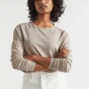 Seed Heritage T-Shirts & Tops-Core Asymmetrical Top Light Storm Marle