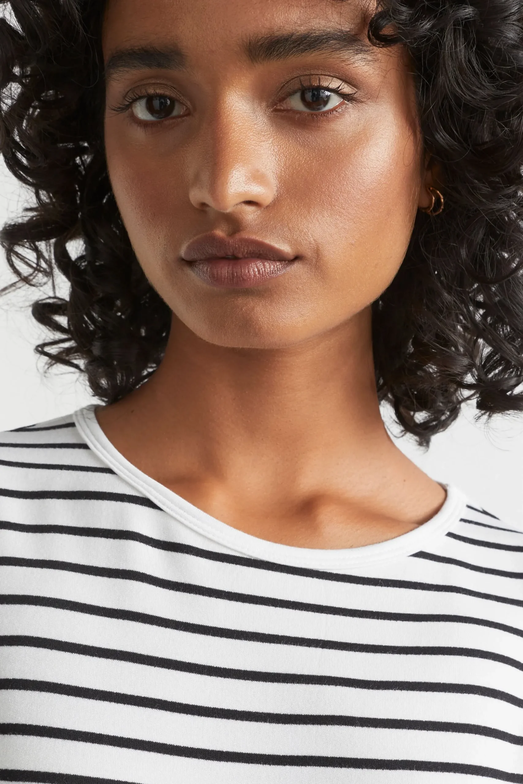 Seed Heritage T-Shirts & Tops-Core Asymmetrical Top Mono Stripe
