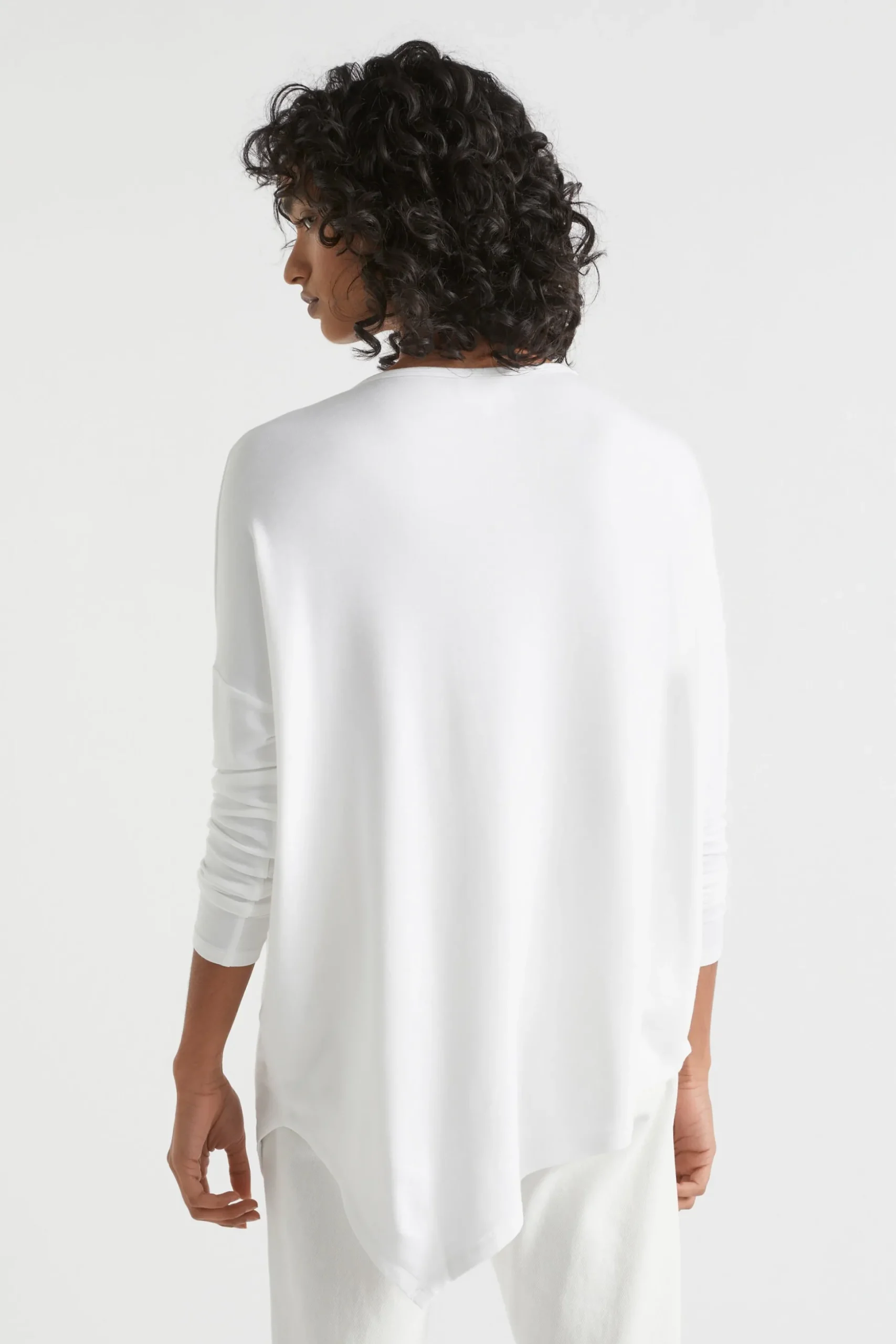Seed Heritage T-Shirts & Tops-Core Asymmetrical Top Whisper White