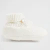 Seed Heritage Booties-Core Knitted Booties Nb Canvas