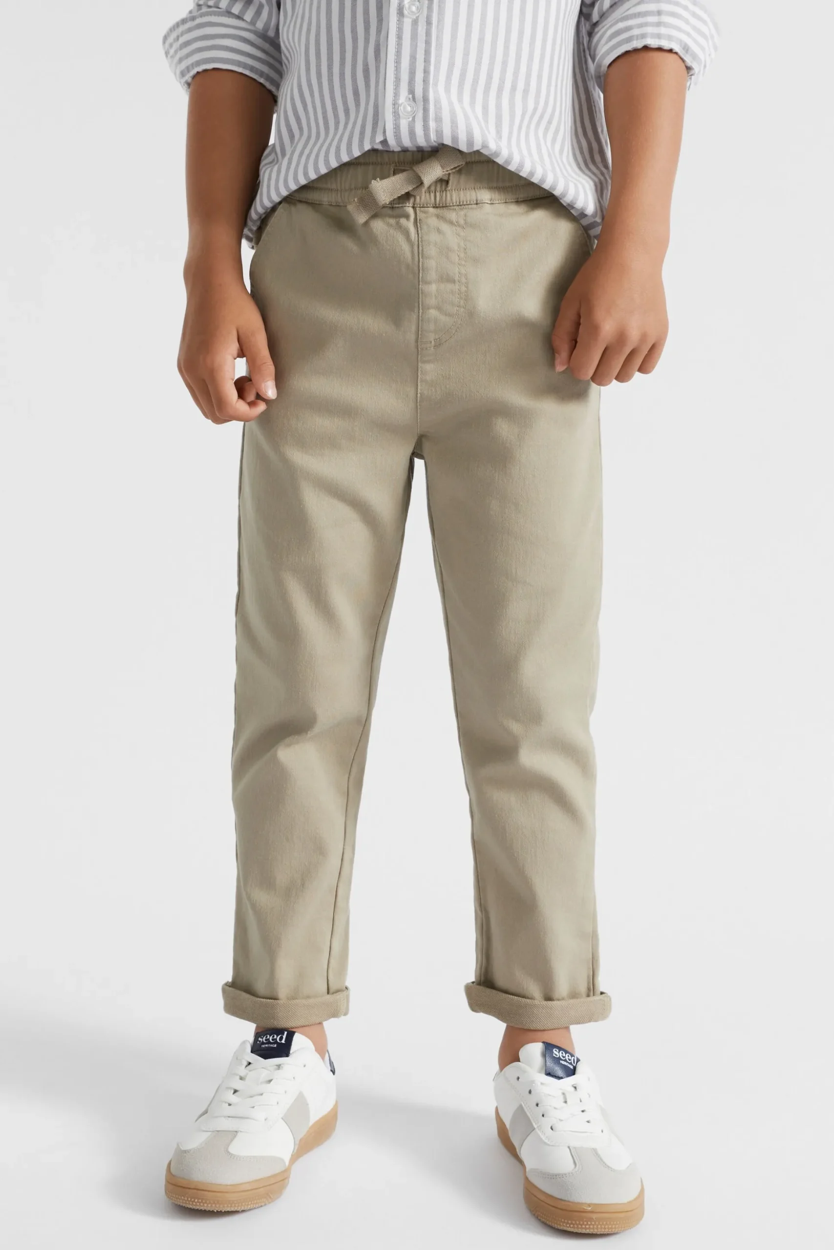 Seed Heritage Pants-Core Logo Chino Light Oak