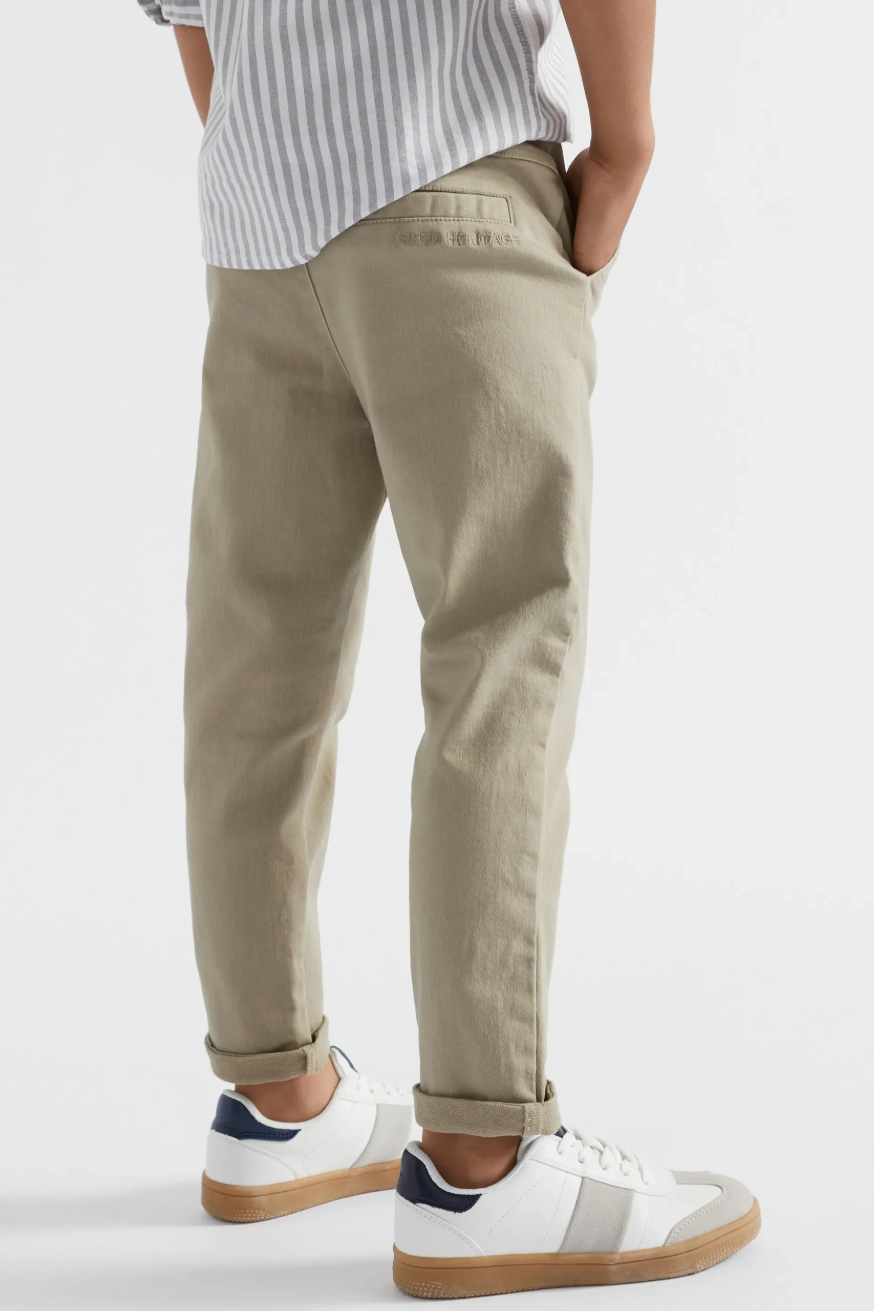 Seed Heritage Pants-Core Logo Chino Light Oak