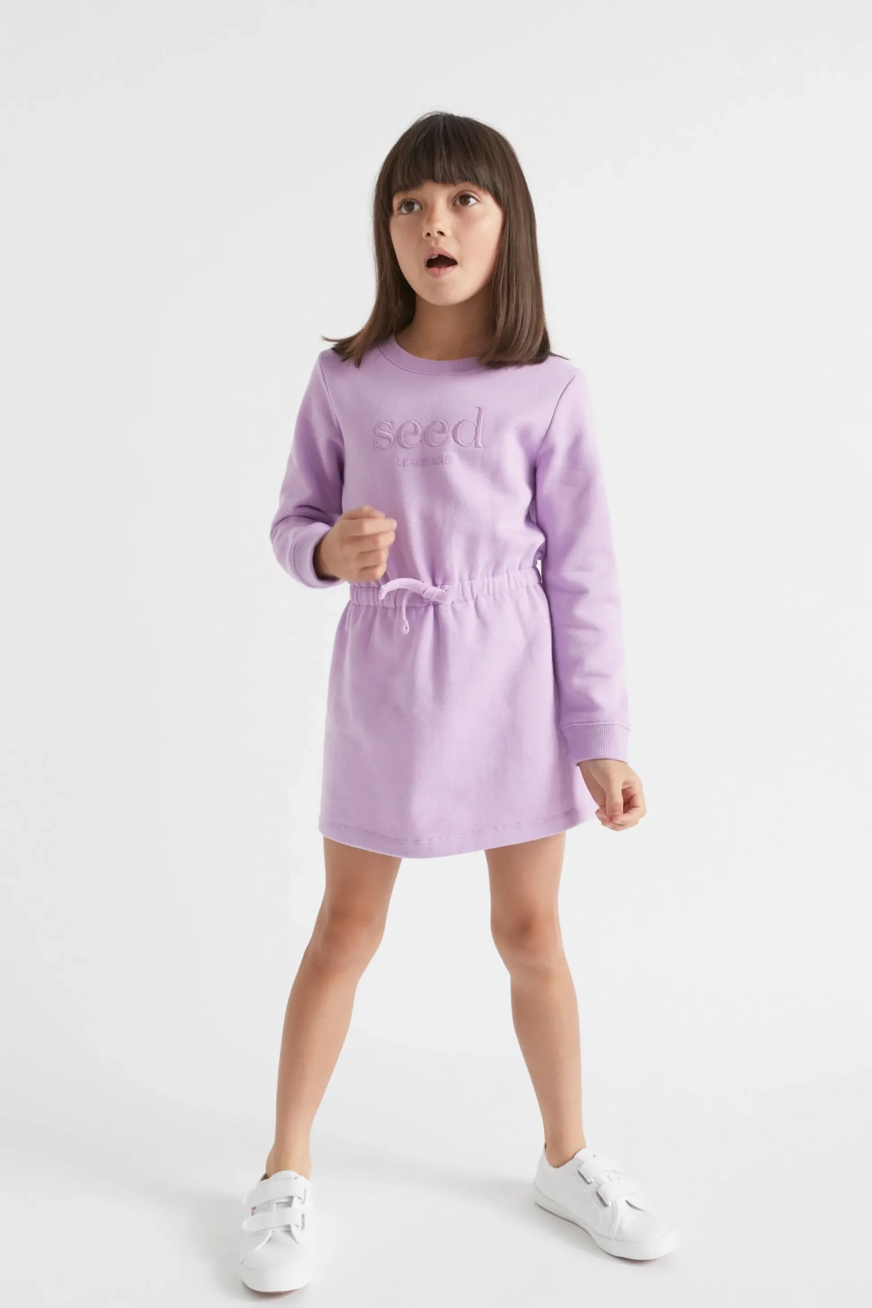 Seed Heritage Dresses-Core Logo Dress Lilac