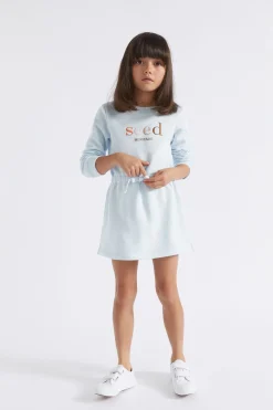 Seed Heritage Dresses-Core Logo Dress Ice Blue