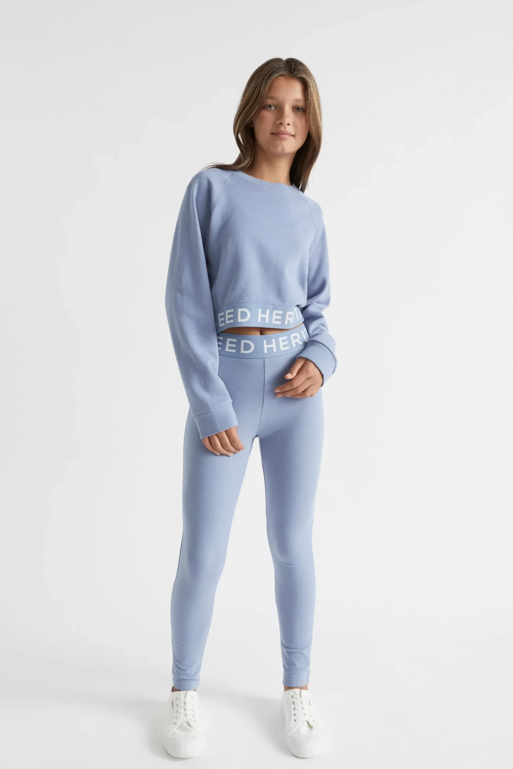 Seed Heritage Knitwear & Sweaters-Core Logo Hem Sweat Powder Blue