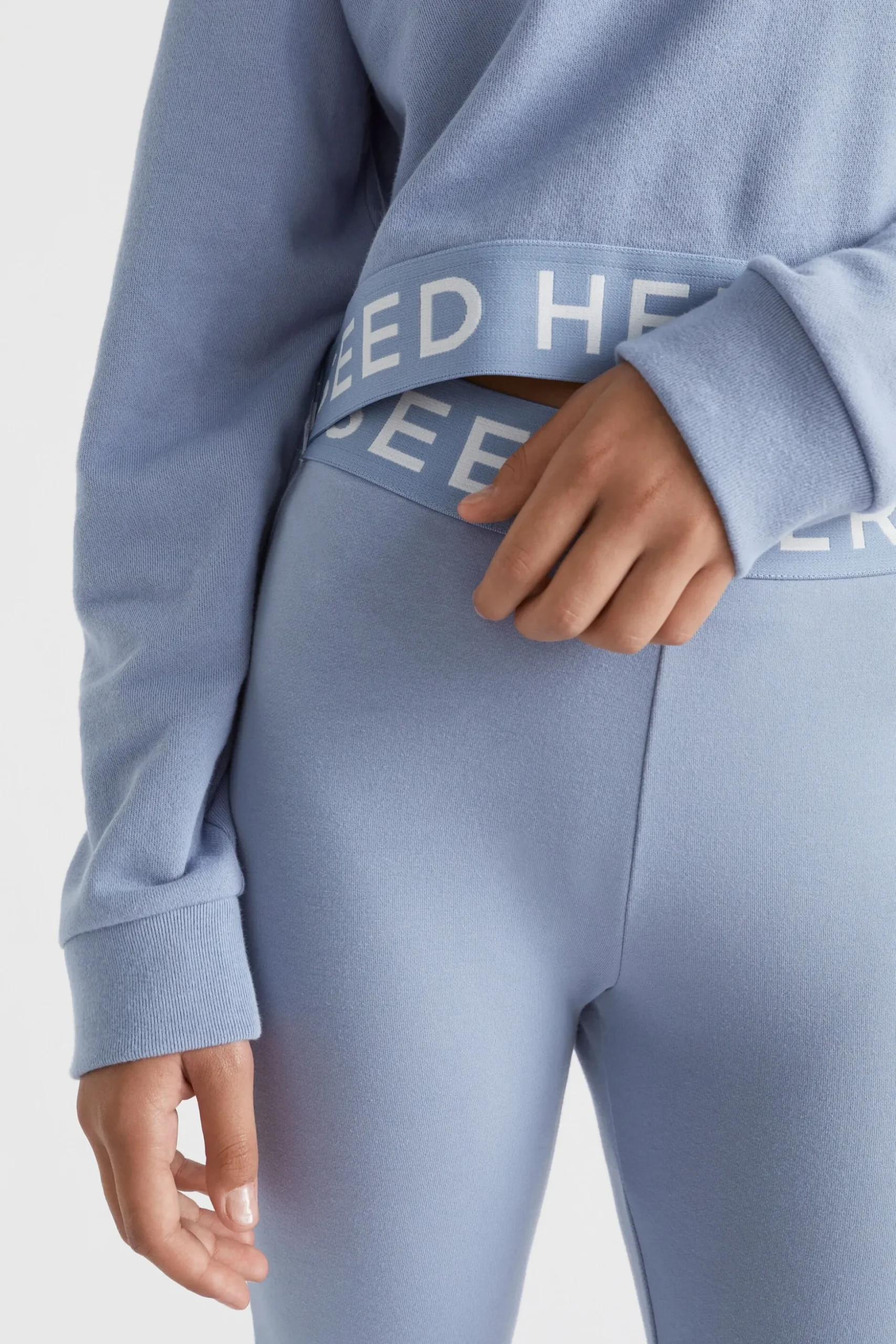 Seed Heritage Knitwear & Sweaters-Core Logo Hem Sweat Powder Blue