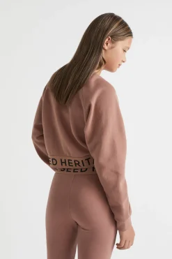 Seed Heritage Knitwear & Sweaters-Core Logo Hem Sweat Cocoa