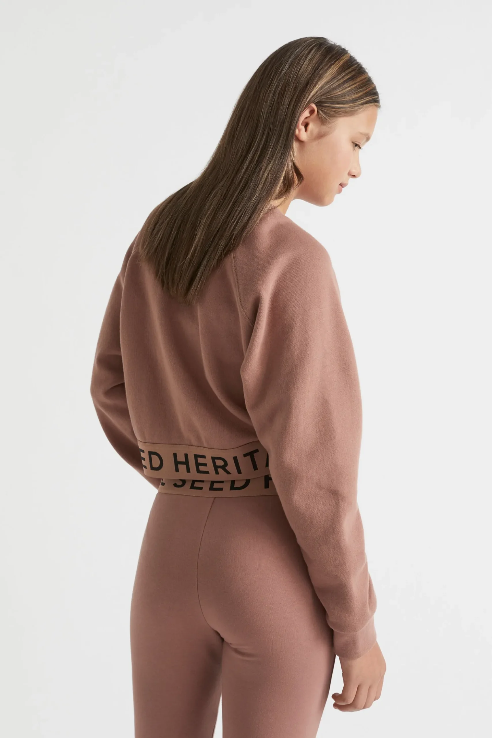Seed Heritage Knitwear & Sweaters-Core Logo Hem Sweat Cocoa