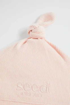 Seed Heritage Beanies-Core Logo Knot Hat Rosewater