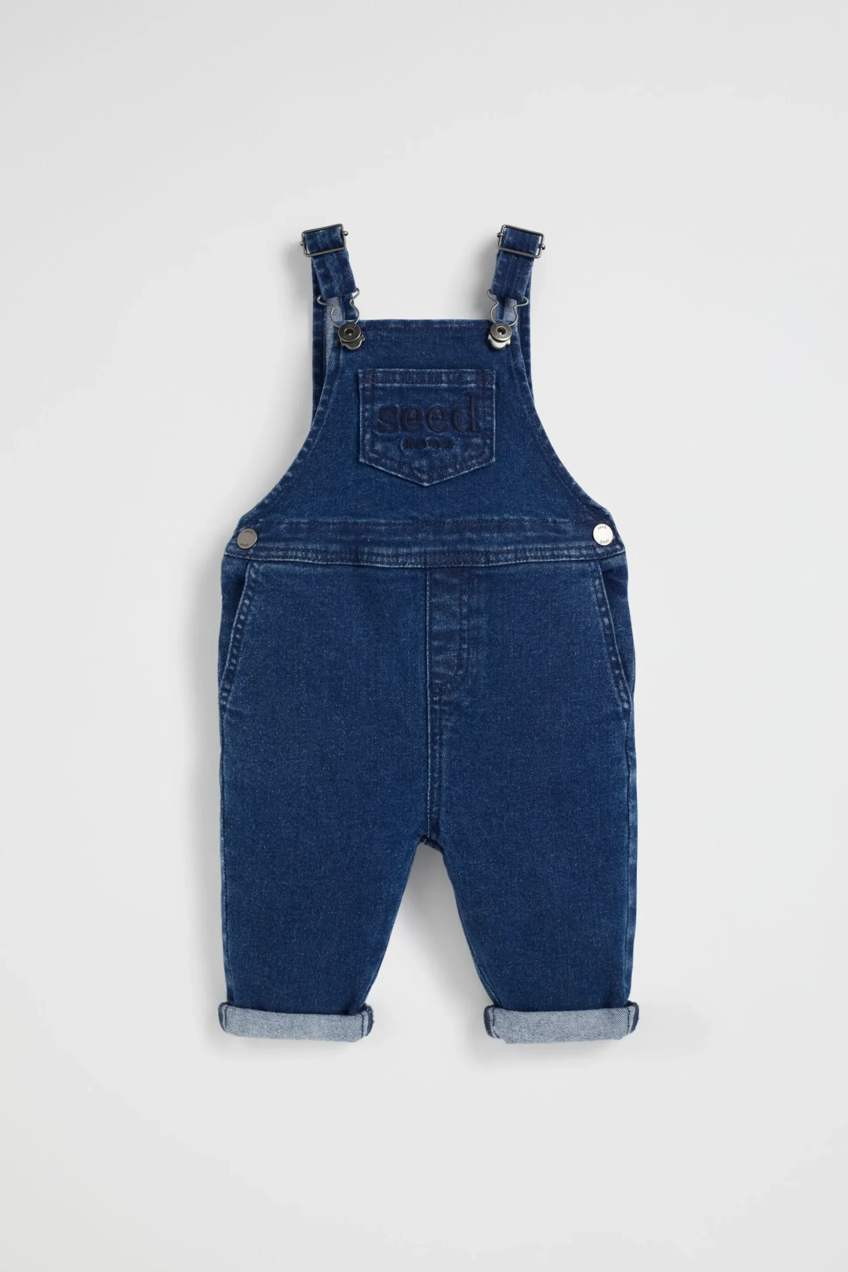 Seed Heritage Shorts-Core Logo Overall Mid Wash