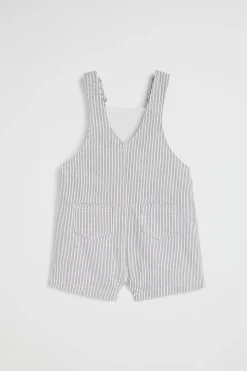 Seed Heritage Rompers & Overalls-Core Logo Overall Midnight Stripe