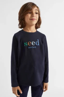 Seed Heritage T-Shirts & Tops-Core Logo Rugby Tee Multi