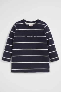 Seed Heritage T-Shirts & Tops-Core Logo Rugby Tee Midnight Blue