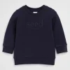Seed Heritage Knitwear & Sweaters-Core Logo Sweat Midnight Blue