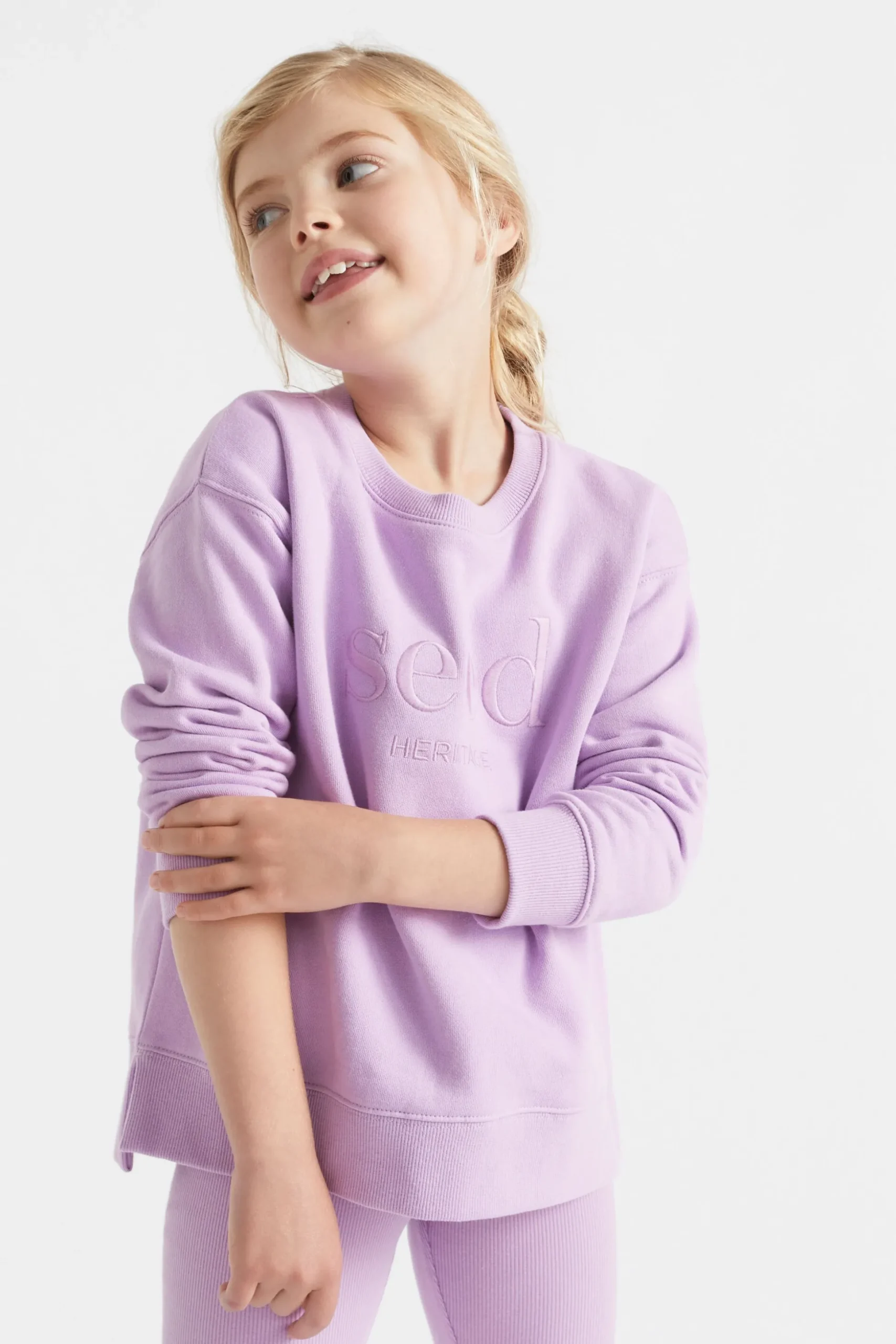 Seed Heritage Knitwear & Sweaters-Core Logo Sweat Lilac