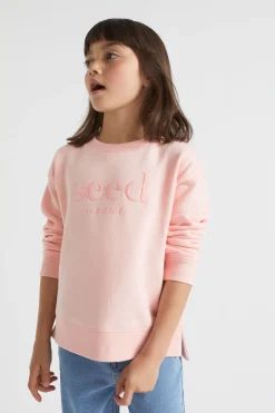 Seed Heritage Knitwear & Sweaters-Core Logo Sweat Dusty Rose