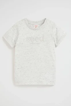 Seed Heritage T-Shirts & Tops-Core Logo Tee Cloudy Marle