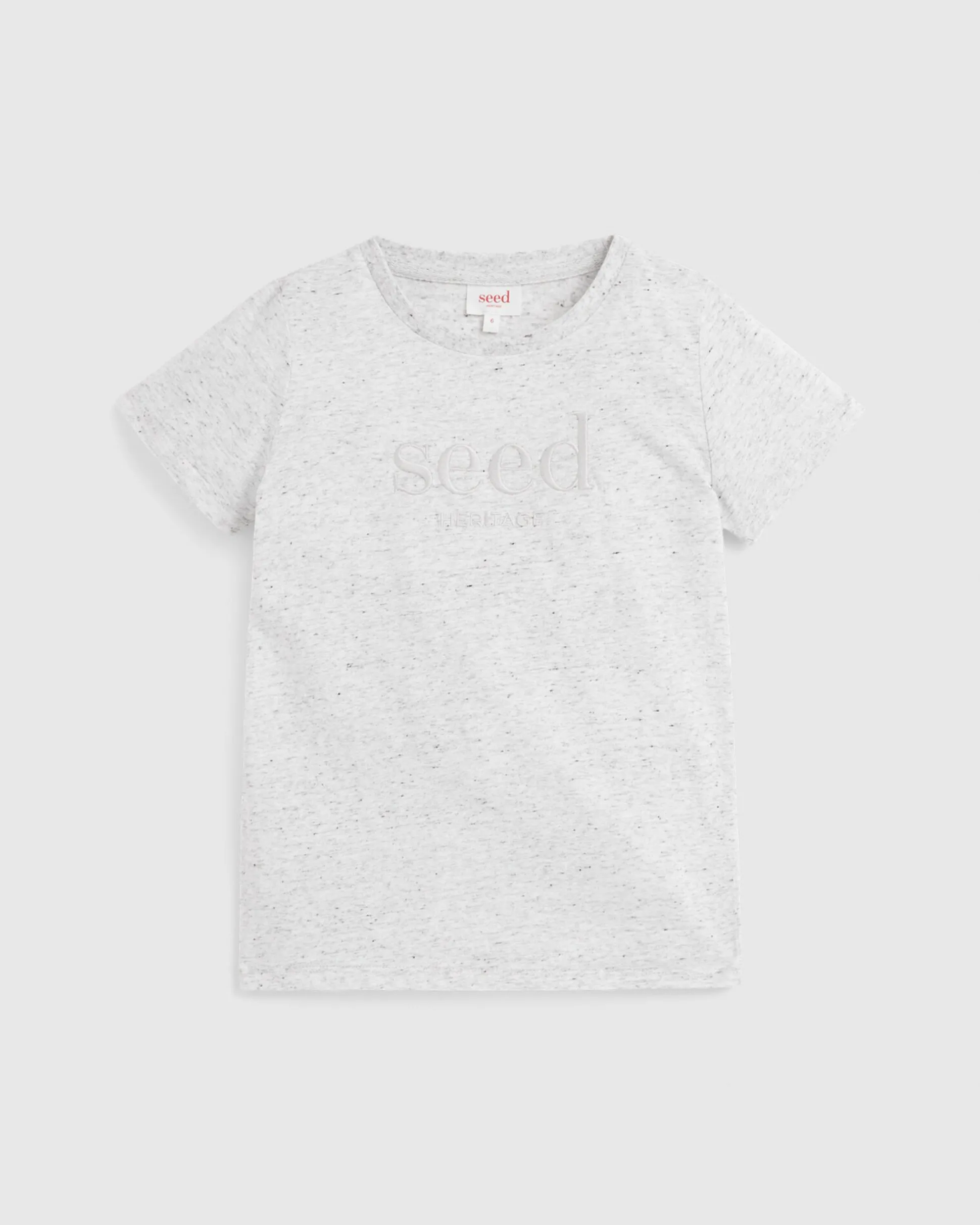 Seed Heritage T-Shirts & Tops-Core Logo Tee Cloudy Marle