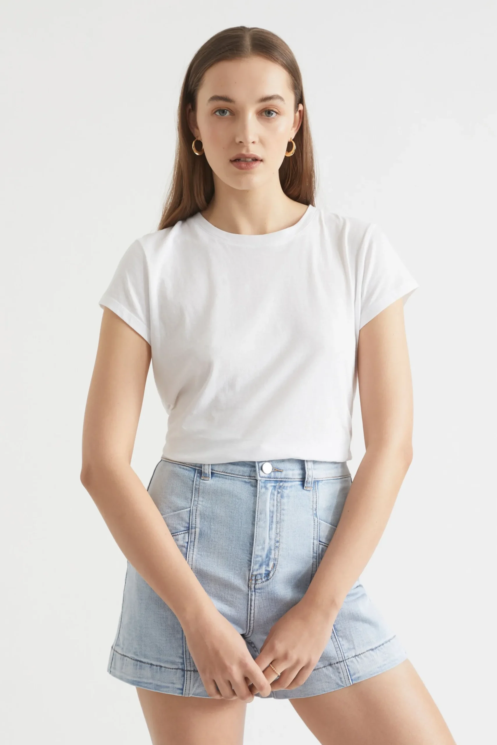 Seed Heritage T-Shirts & Tops-Core Neat Tee Whisper White