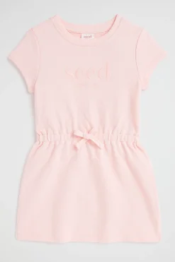 Seed Heritage Dresses-Core Pique Logo Dress Dusty Rose