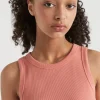 Seed Heritage T-Shirts & Tops-Core Rib Tank Papaya