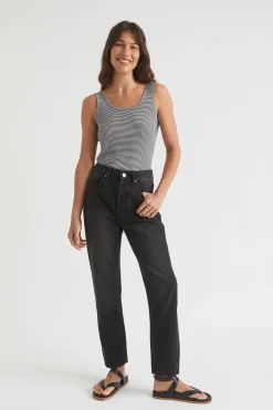 Seed Heritage Pants-Core Slim Leg Rigid Jean Washed Black