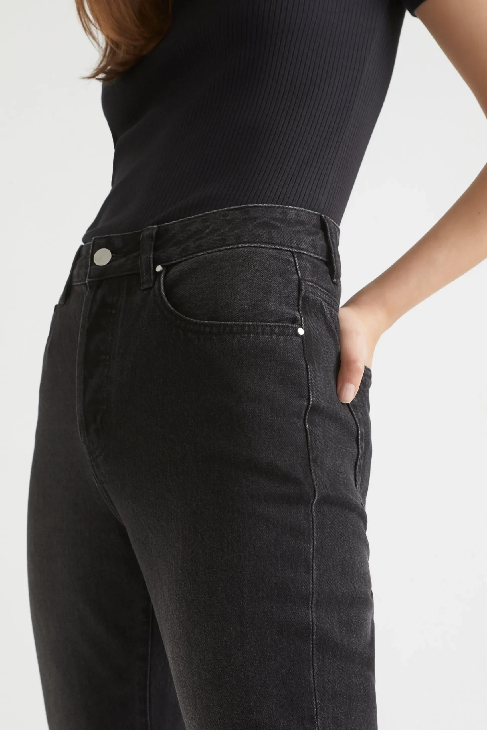 Seed Heritage Pants-Core Slim Leg Rigid Jean Washed Black