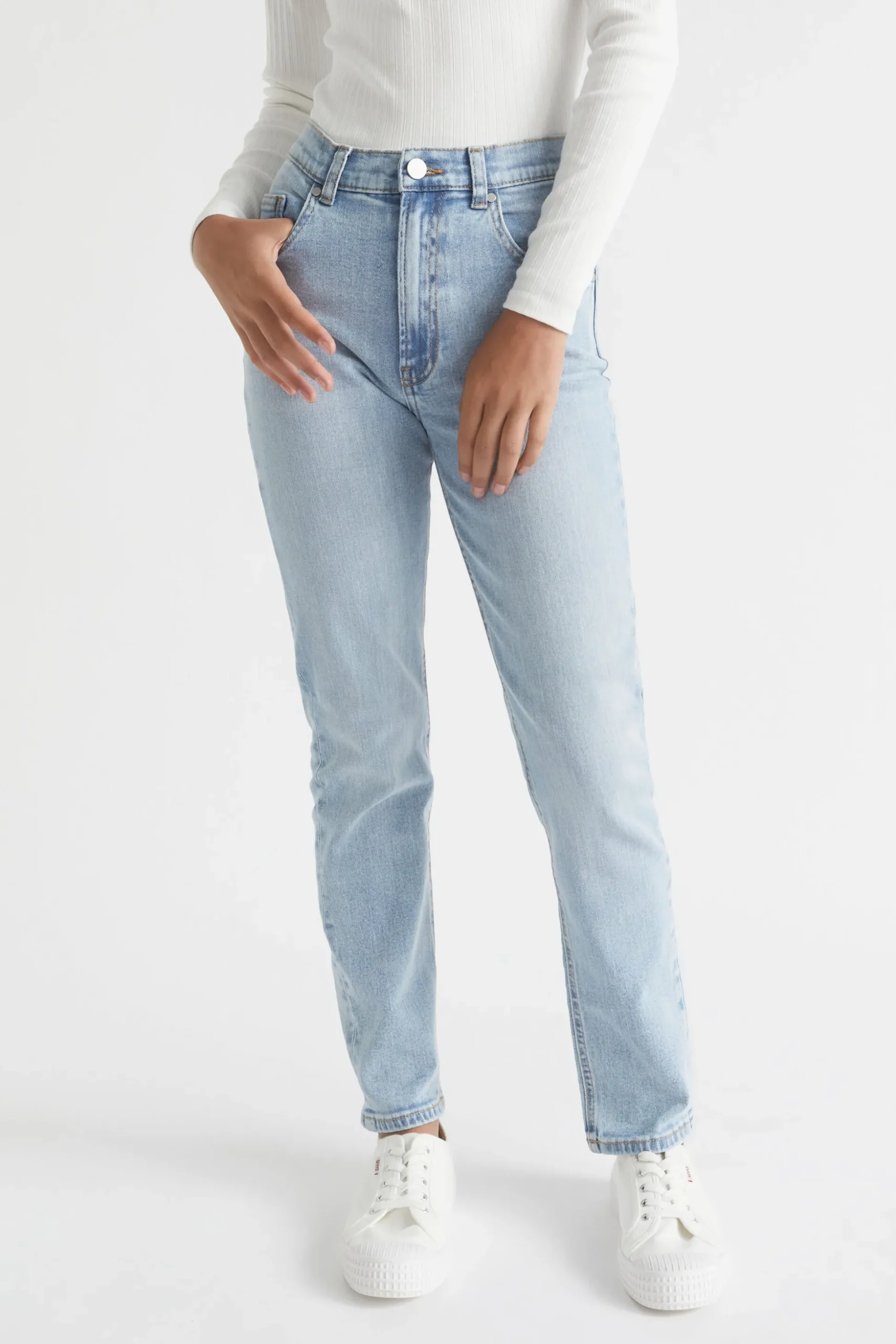 Seed Heritage Denim & Jeans-Core Straight Leg Jean Pale Blue Wash