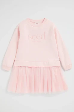 Seed Heritage Dresses-Core Tutu Logo Dress Dusty Rose