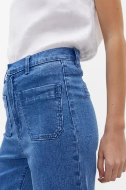 Seed Heritage Pants-Core Wide Leg Pocket Jean French Blue Denim