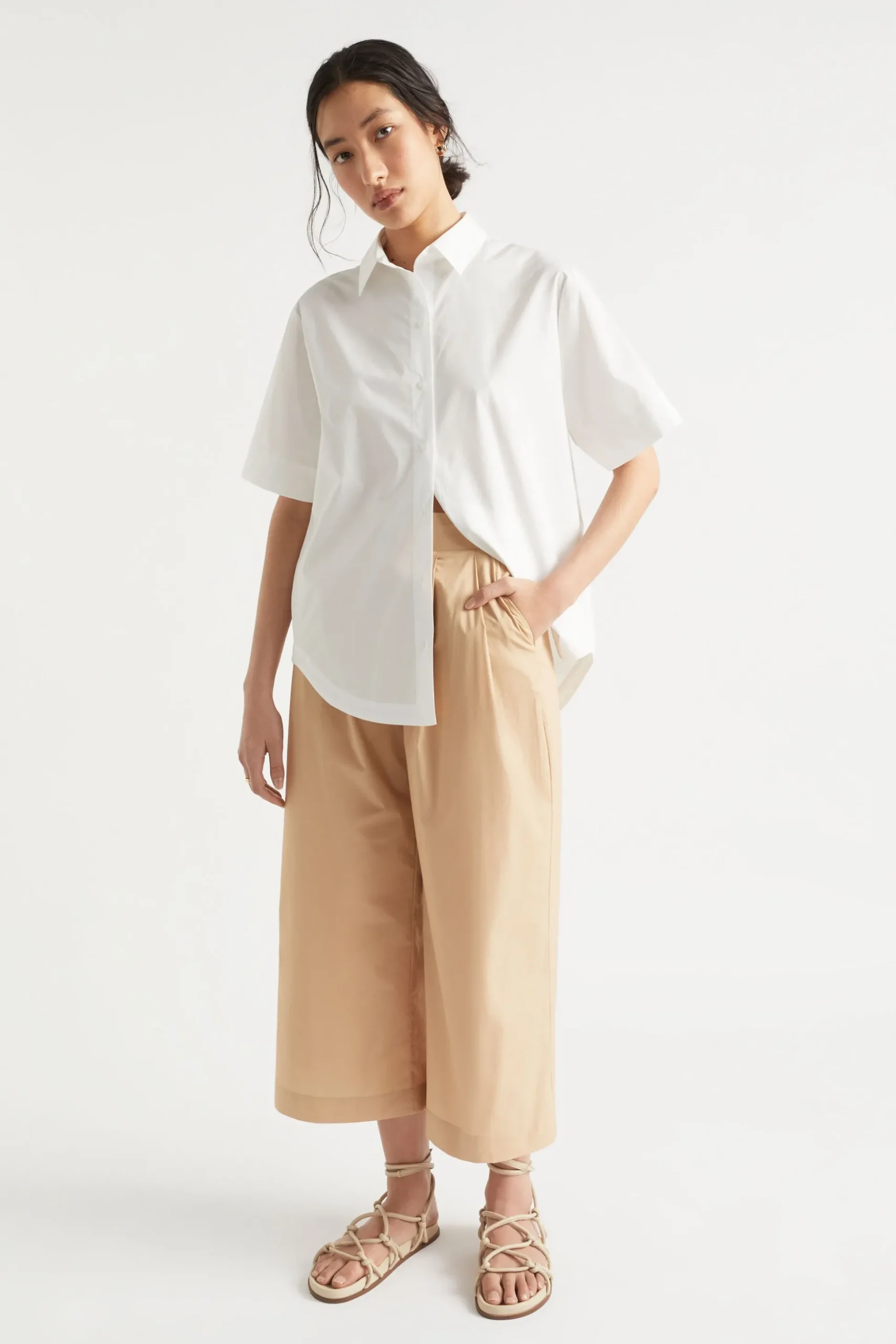 Seed Heritage Pants-Cotton Pleat Front Pant Light Chestnut