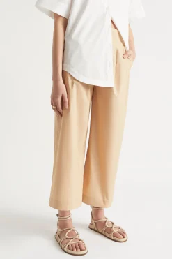 Seed Heritage Pants-Cotton Pleat Front Pant Light Chestnut