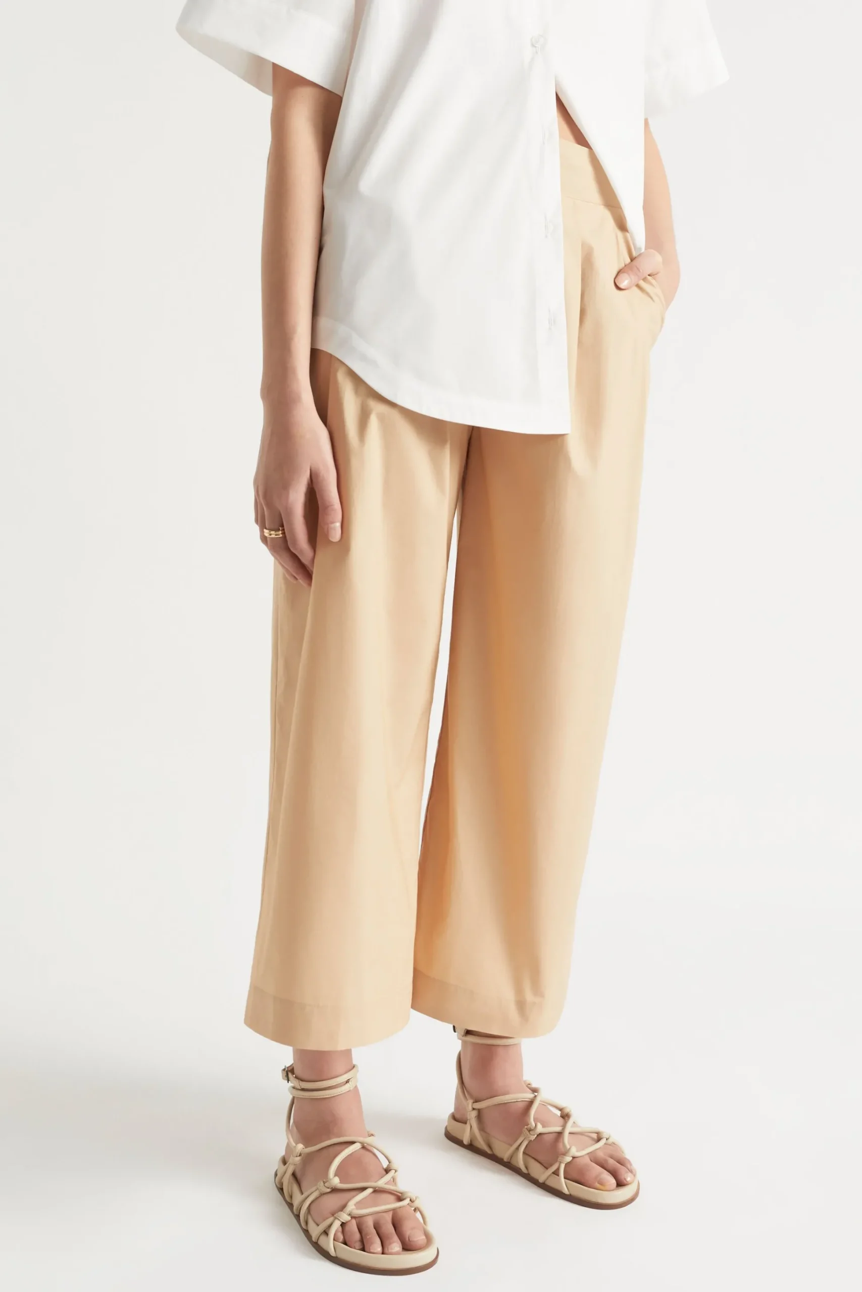 Seed Heritage Pants-Cotton Pleat Front Pant Light Chestnut