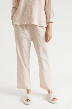 Seed Heritage Sleepwear-Cotton Pyjama Pant Clay Stripe