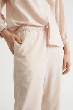 Seed Heritage Sleepwear-Cotton Pyjama Pant Clay Stripe