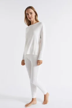 Seed Heritage Sleepwear-Cotton Rib Sleep Bottom Oat Marle