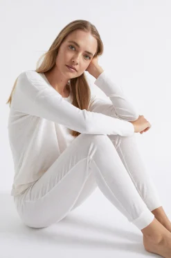 Seed Heritage Sleepwear-Cotton Rib Sleep Top Oat Marle