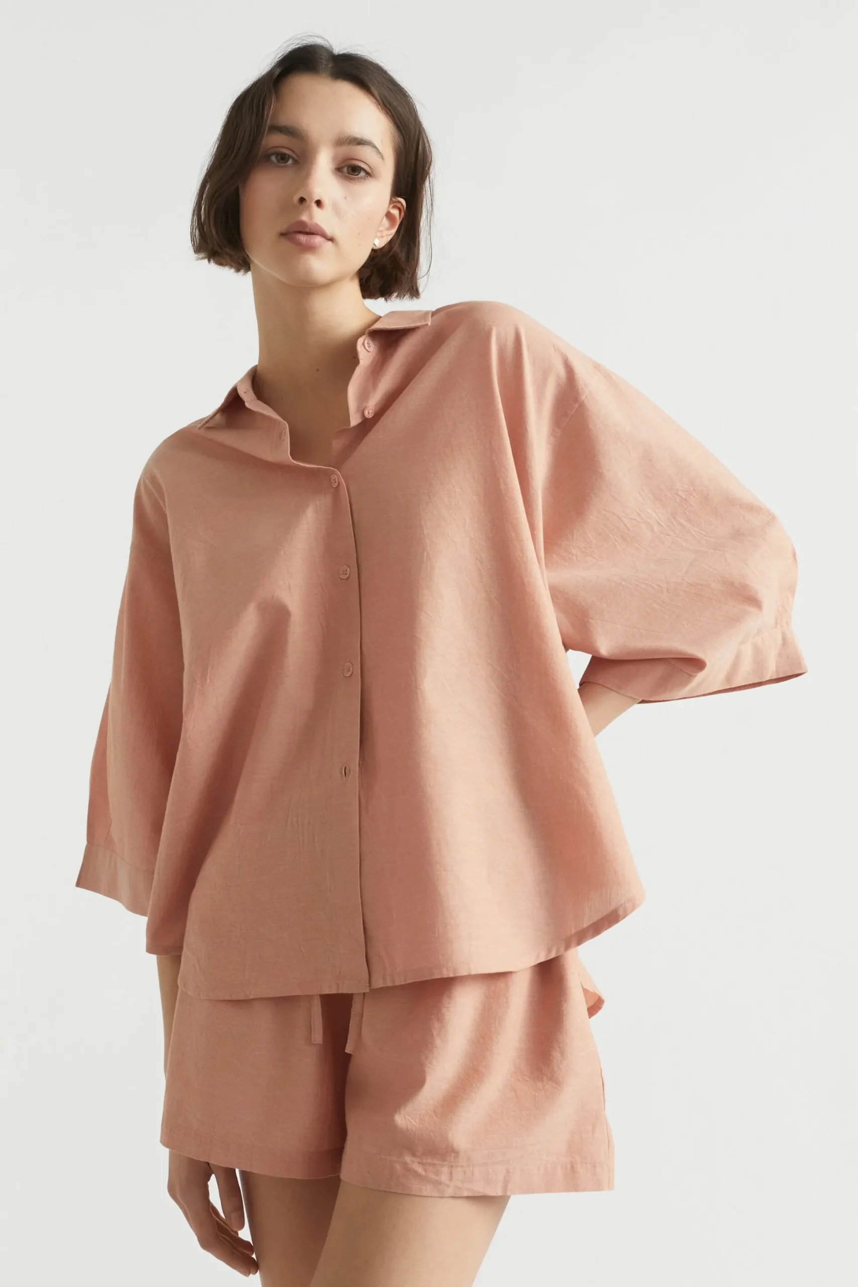 Seed Heritage Sleepwear-Cotton Sleep Short Terracotta