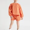 Seed Heritage Shorts-Cutwork Short Tangerine