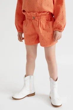 Seed Heritage Shorts-Cutwork Short Tangerine