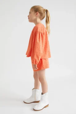 Seed Heritage T-Shirts & Tops-Cutwork Top Tangerine