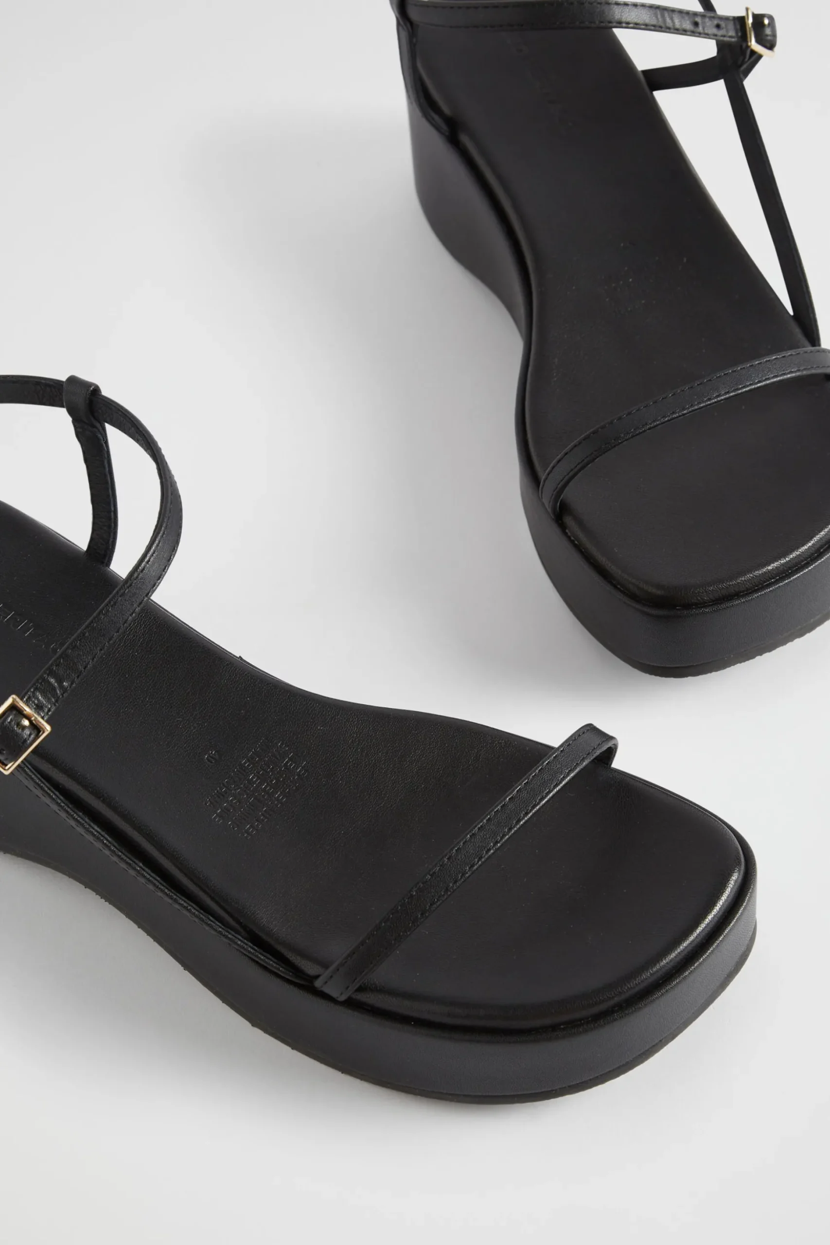 Seed Heritage Sandals & Thongs-Dahlia Strappy Wedge Black